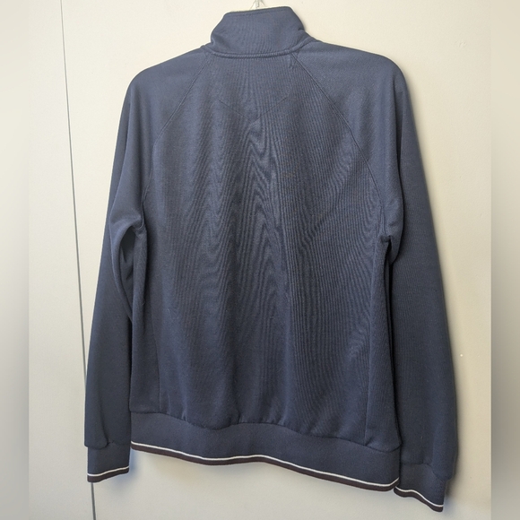ROBERT GRAHAM men sweat shirt size small navy Blue full zip - Picture 8 of 11